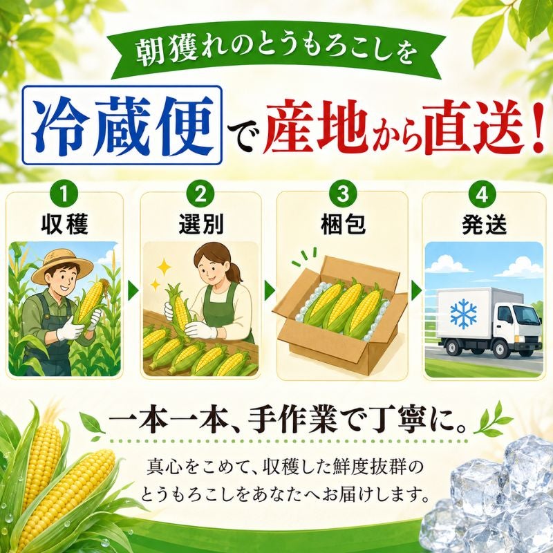 北海道幕別町 中山さんちの白とうもろこし「雪の妖精」10本セット（L