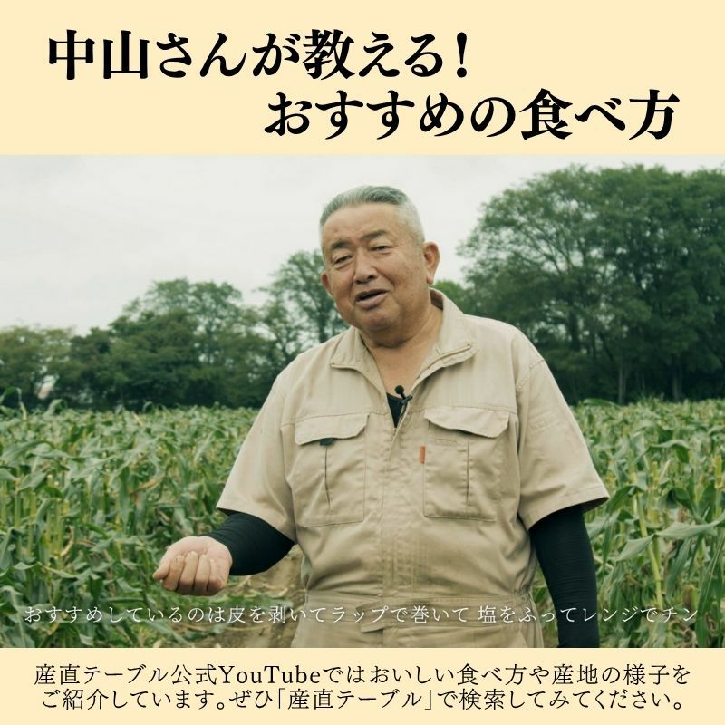 北海道産 中山さんちの白とうもろこし “雪の妖精”10本セット 産直テーブル
