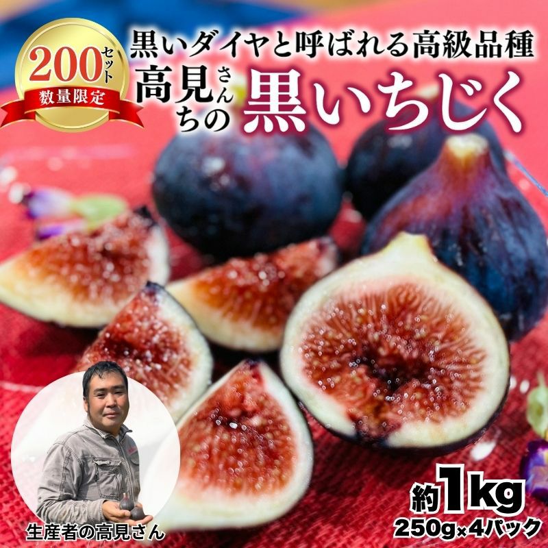 限定200セット】長崎県大村産 高見さんちの黒いちじく