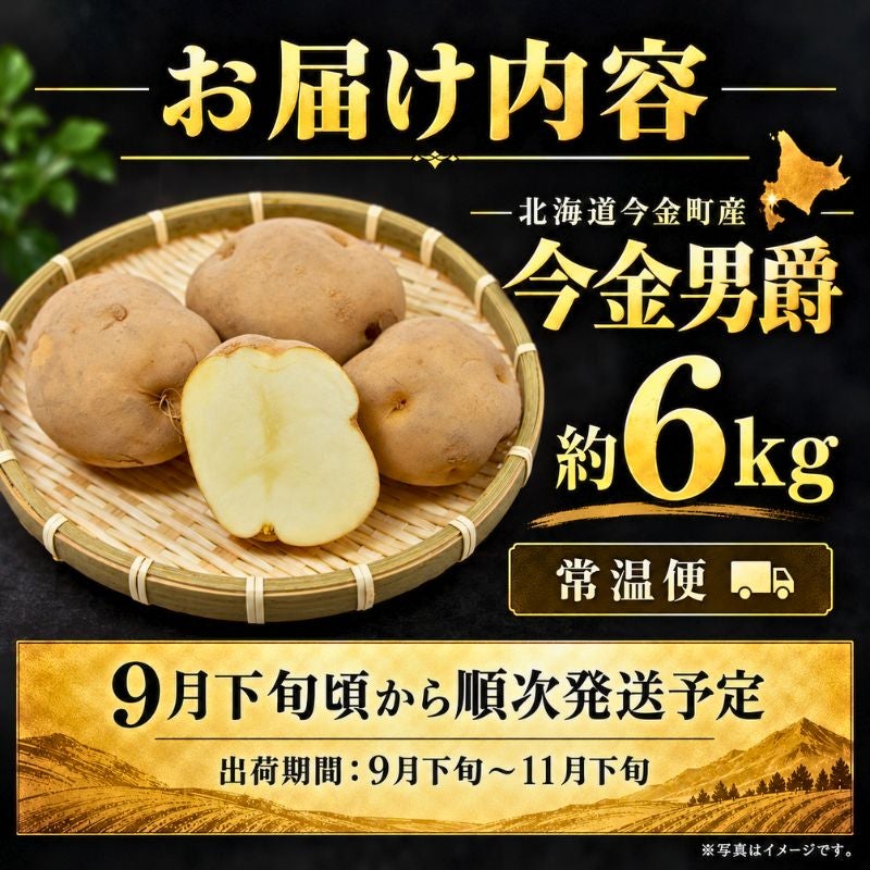 今金男爵１kg、メークイン4kg、玉ねぎ3kg、メロン一玉、R出品 北海道今金町産 じゃがいも「今金男爵（いまかねだんしゃく）」約6kg