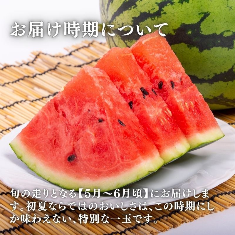 熊本県産 熊玉大王すいか 1玉 7kg前後 2L～3Lサイズ 産直テーブル
