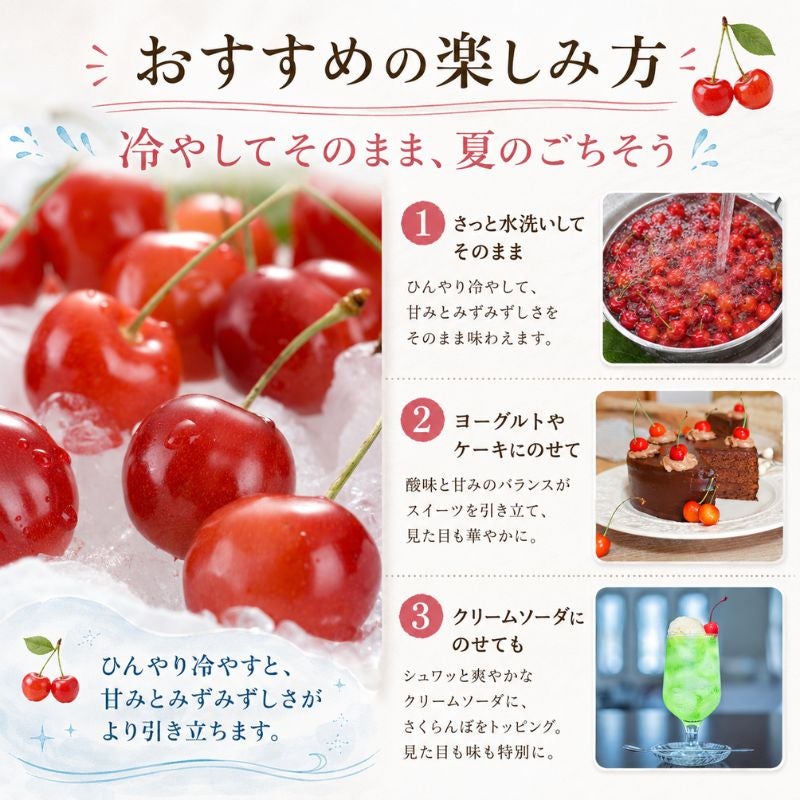 限定20セット】北海道仁木産 紅秀峰(べにしゅうほう) さくらんぼ L～2L