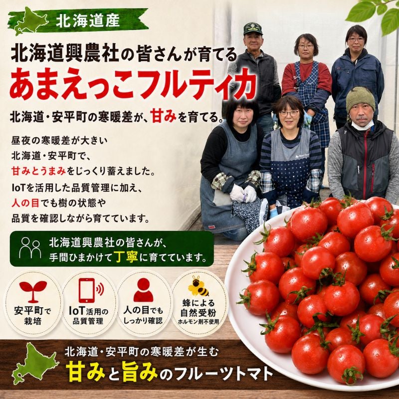 まとめ買い割引】北海道産 あまえっこフルティカ ミニトマト 約800g